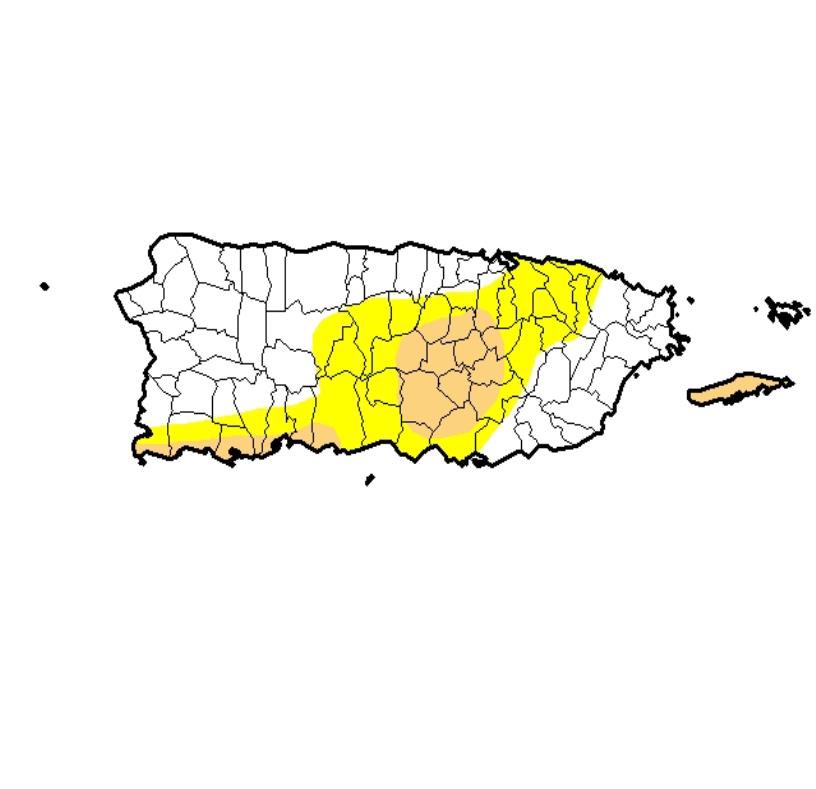 mapa sequia puerto rico